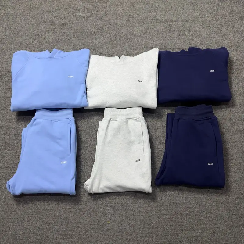 6Pm Drill American Street Hip-Hop Fleece Pullover Hoodie and Long Sweatpants Men's Trendy Sports Suit Jacket