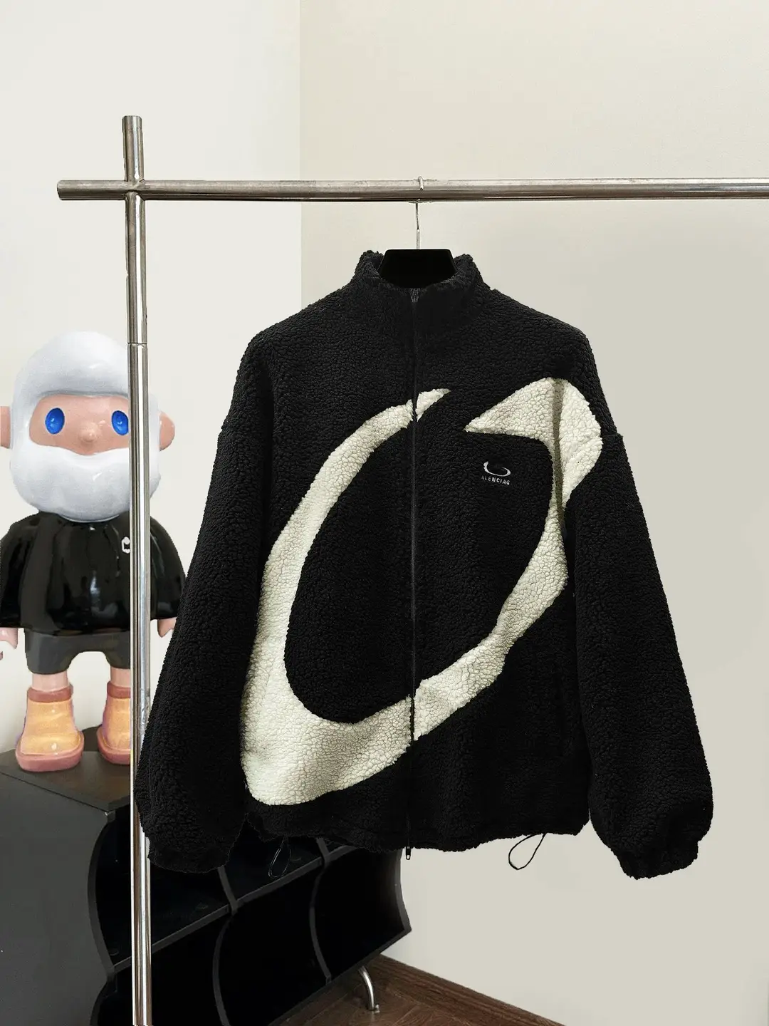 Fleece stand-up collar jacket
