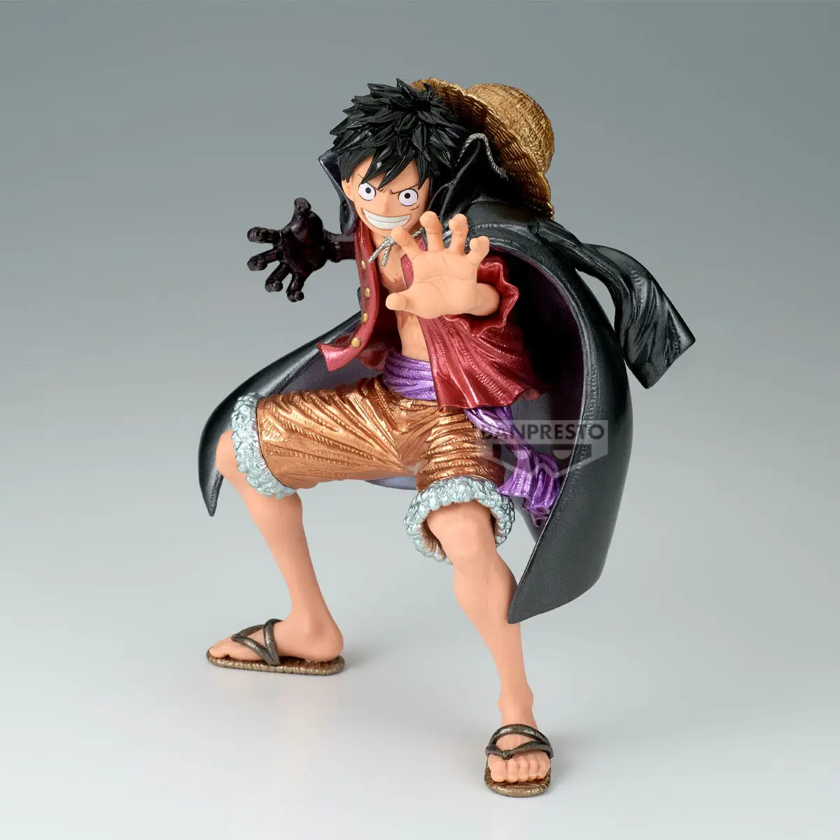 Bandai Genuine Glasses Factory Pirate King KOA Art King Luffy 2.0 Ghost Island Electroplating Metal Color Landscape Handmade