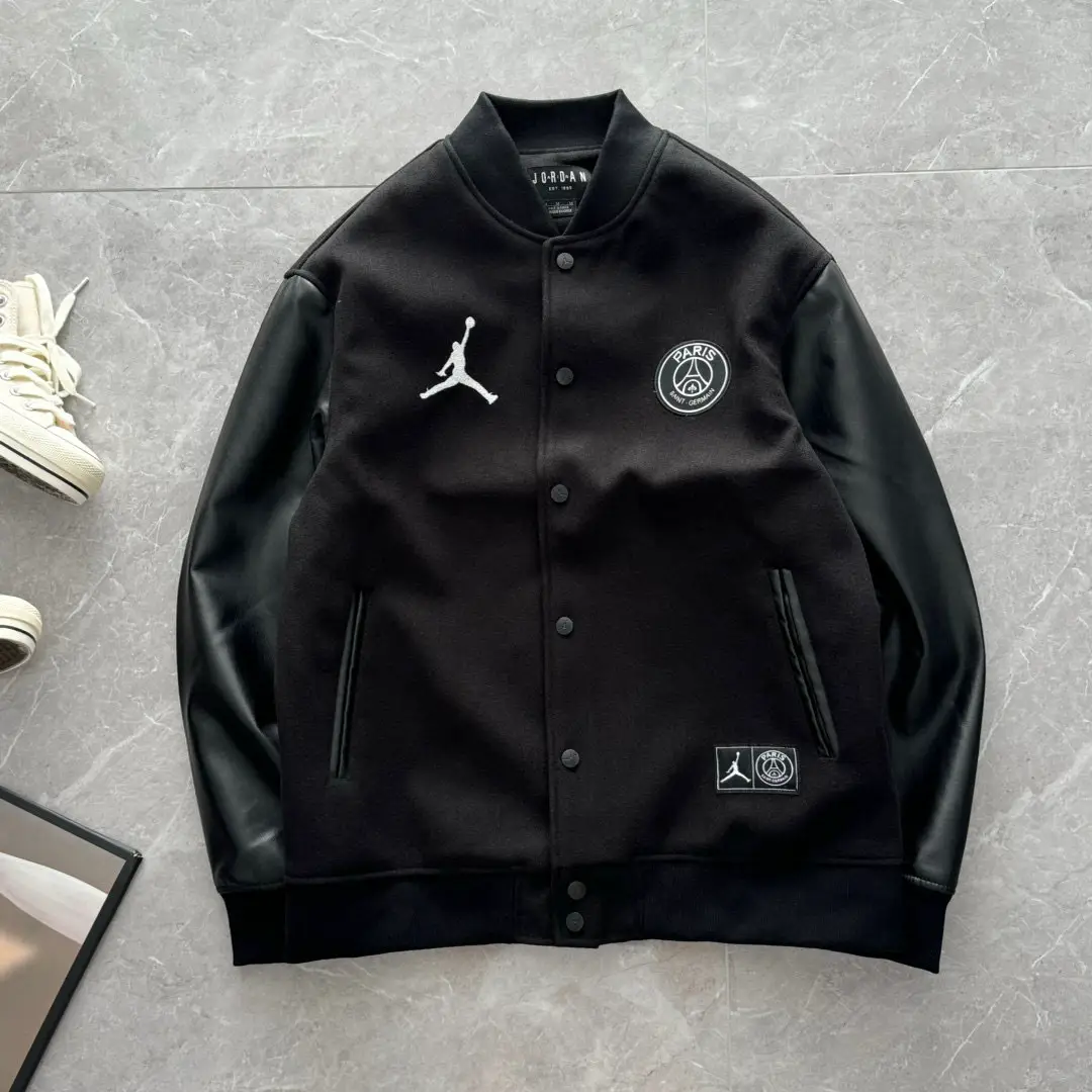 Aj Flying 24 Autumn and Winter Fox Paris Saint-German Jacket Co-Branded Woolen Baseball Jacket Aj Jacket