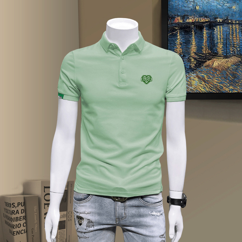Polo Shirt Men's Short-Sleeved 2025 New Popular Quality Fashion Casual Lapel Shirt Summer Trendy Slim Half-Sleeved