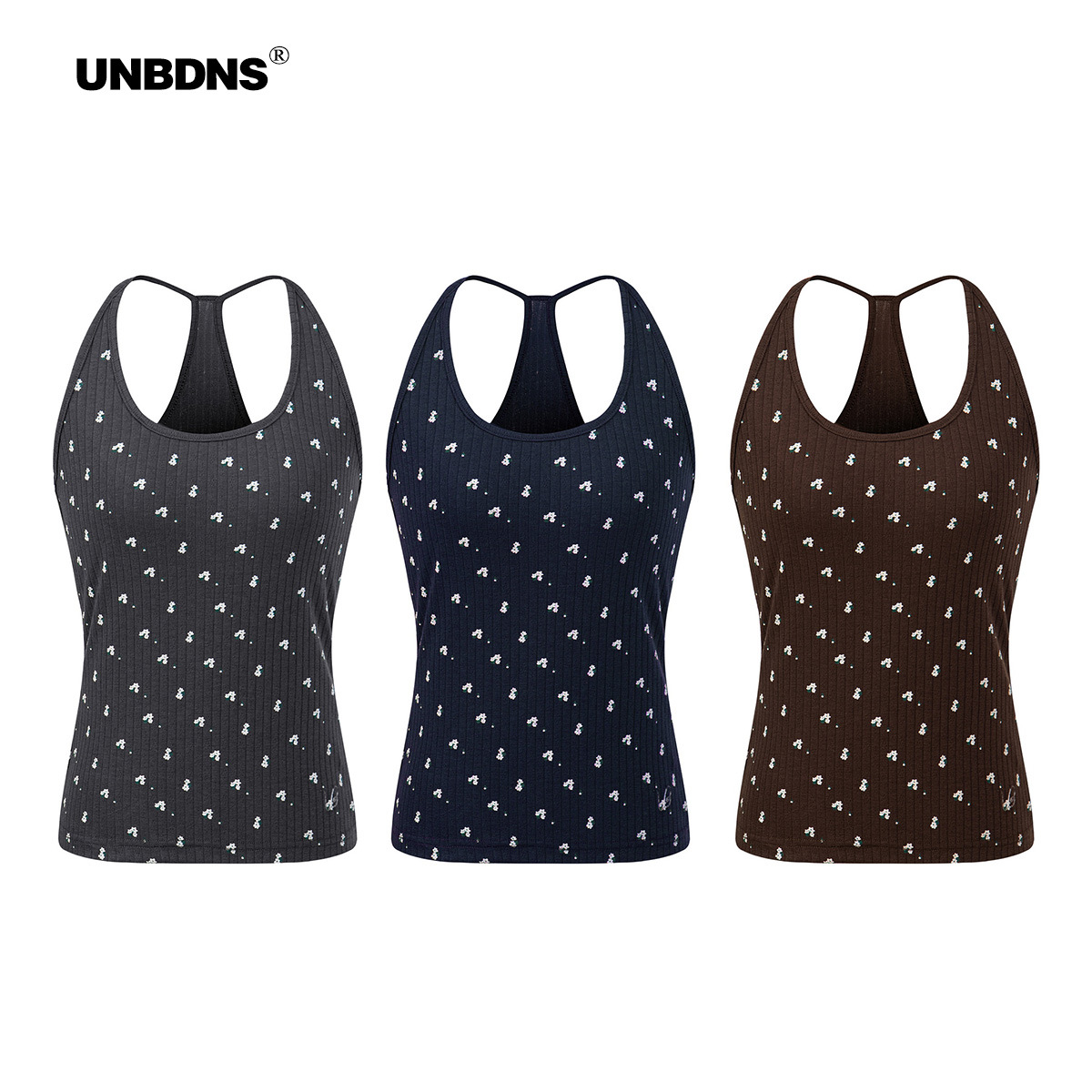 UNBDNS Slim-Fit Elastic Thread Slim I-Shirt Camisole Women's 2025 Summer New Sleeveless Tight Top