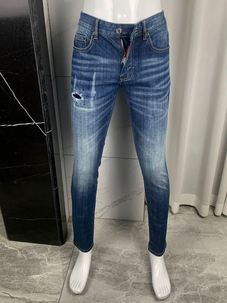 Slim Fit, Comfortable, Washed, Stretchy, 25 New Style All-Season Men's Jeans D2, European Style, Light Luxury, Youth