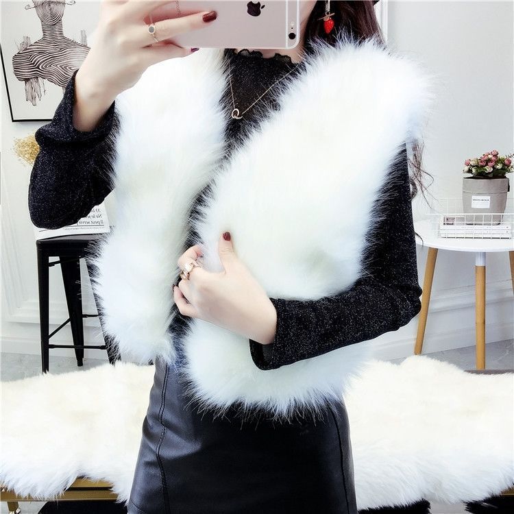Fur Vest for Women, Short Style, Korean Version, 2026 Winter, Versatile, Thickened, Faux Mink Fur Jacket, Imitation Fox Fur
