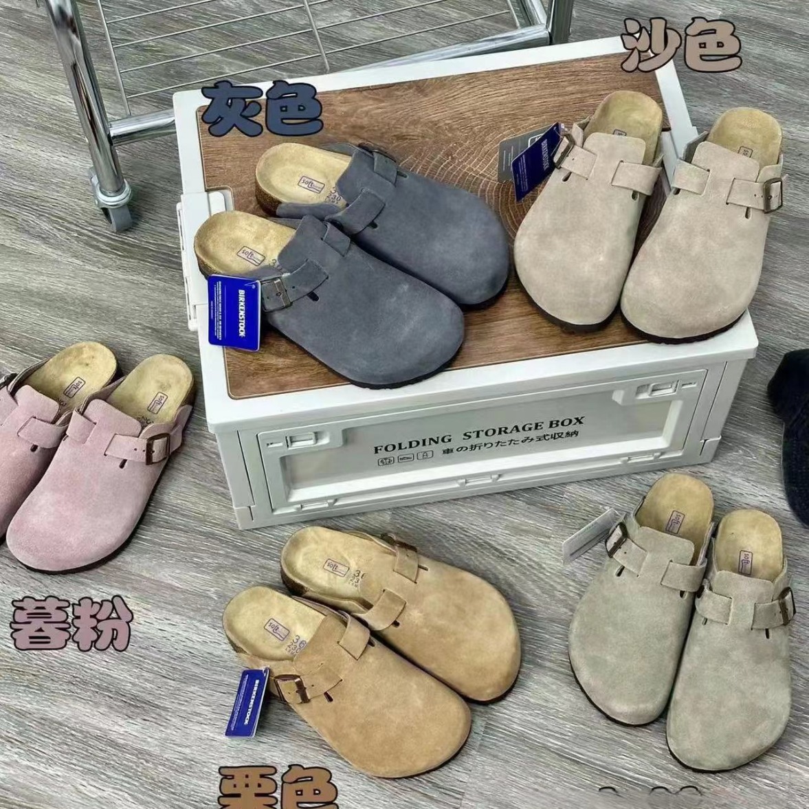 Putian Genuine Leather Birkenstock Slippers for Women, Pure Original Men's and Women's Summer Half-Cup Thick-Soled Cork Toe Shoes