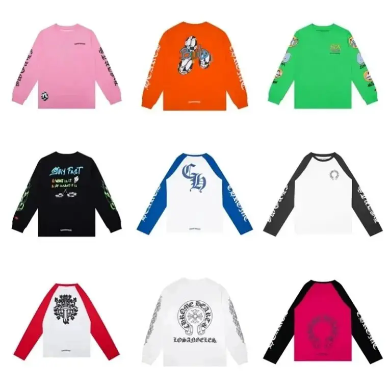 克男女印花长袖T恤WS+86 18705059622Add WS for discounts