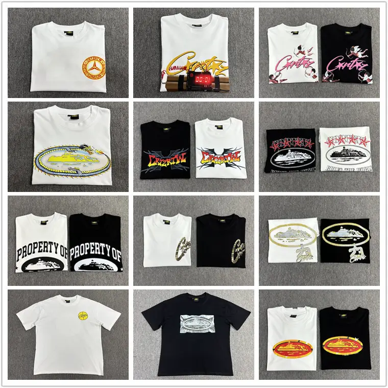 Cross-Border Corteiz Alcatraz Short-Sleeved American Street High Street European and American Style Hip-Hop Men's and Women's Casual T-Shirt Half-Sleeved Trend