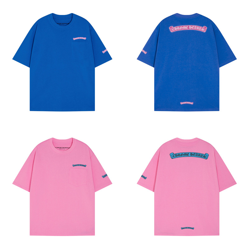 2024 Spot Cross-Border European and American Wholesale Sanskrit Cross Print Embroidery Series Simple Casual Loose Men and Women