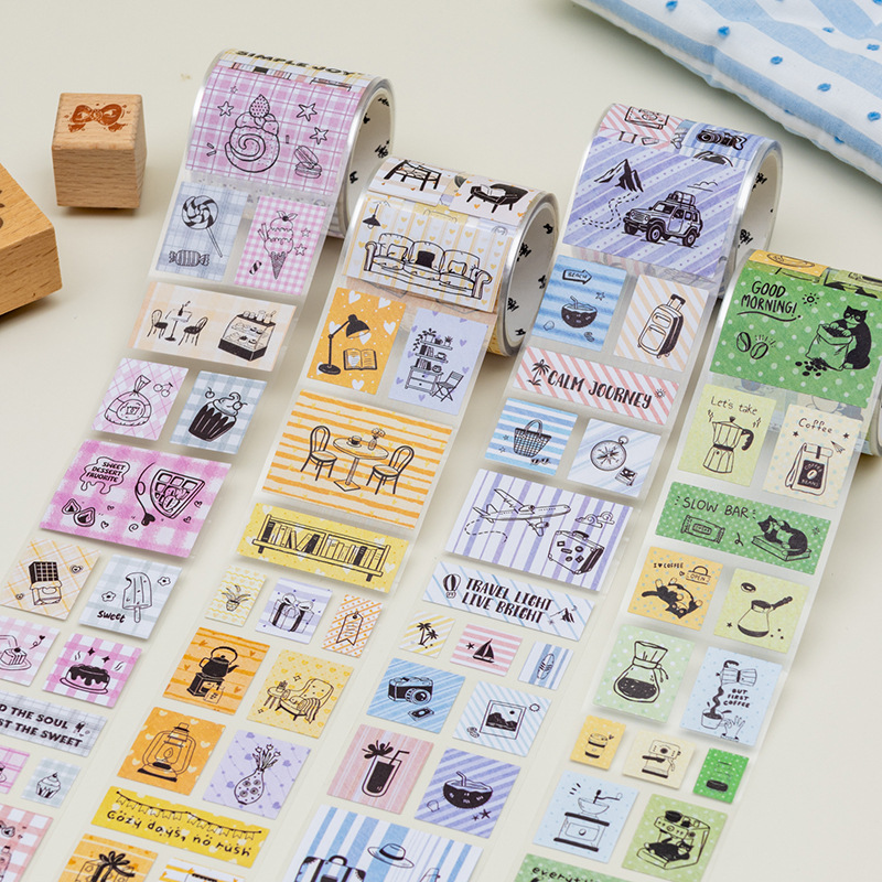 Tomato Sauce Girl My Lightly Sweet Daily Series Writing Paper Tape Life Material DIY Decoration 4 Styles