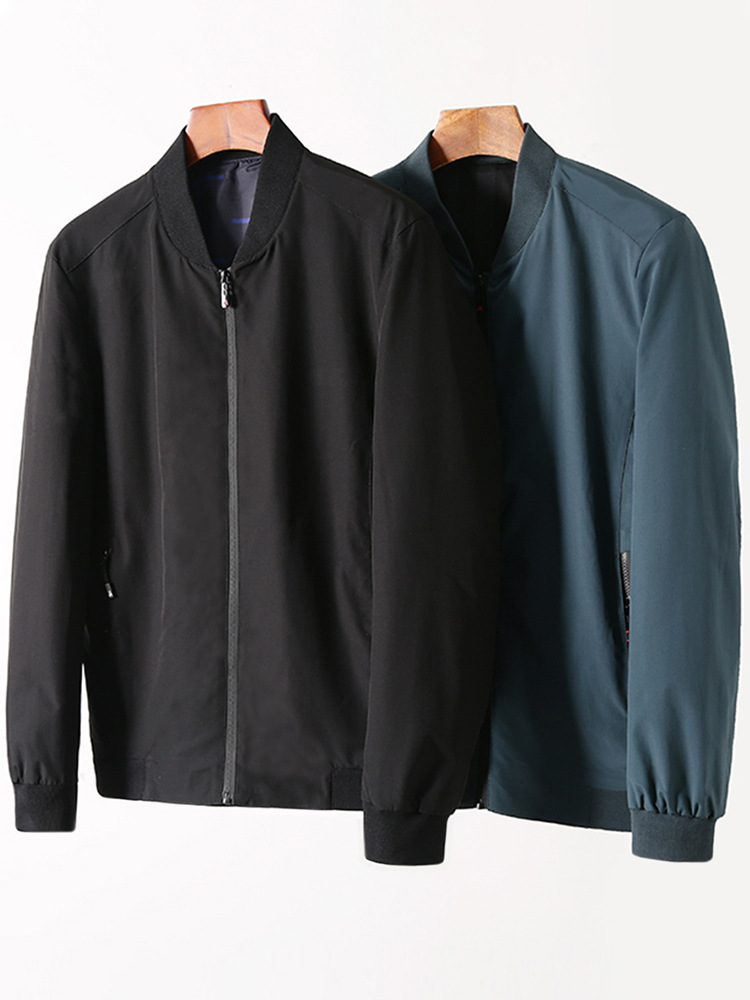 Jacket Men's Shopping Mall 2024 Autumn Baseball Collar Thin Dipped Jacket Jacket Young and Middle-aged Casual Jacket Men's 2106