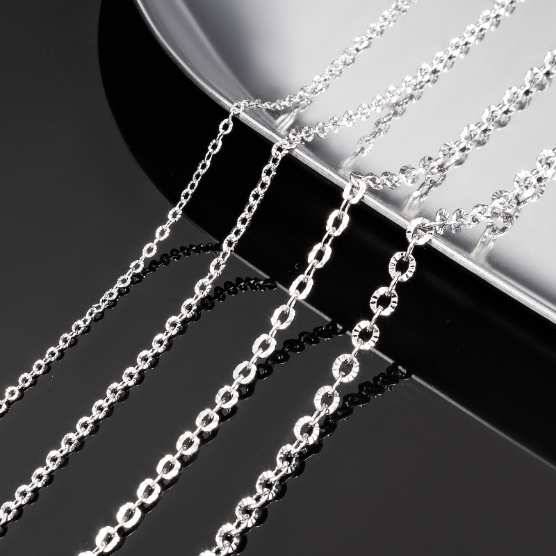 Stainless Steel O-shaped Sunflower Chain Jewelry Thin Chain DIY Necklace Bracelet Fashion Accessories Baby's Sky Star Chain Decoration