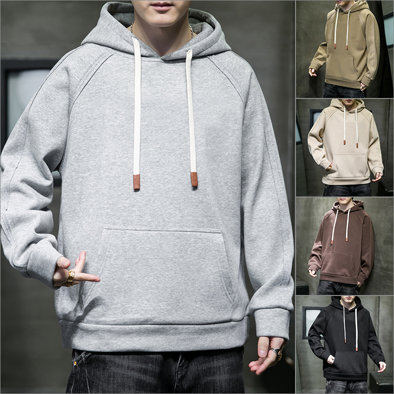 High quality hooded sweater men's autumn new fashion loose fashion coat youth casual all-matching top