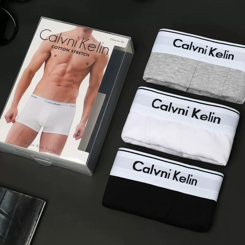Men's Boxer Briefs Cakl Breathable Pure Cotton White-Edged Four-Corner Shorts Gift Box 3 Pieces Cross-Border Men's Underwear QC-foto från 1688 på Qualit.ly