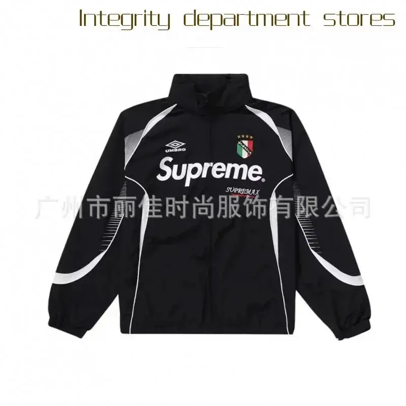 Loose casual top hooded sweatshirt印花版茵款足球外套休闲简约