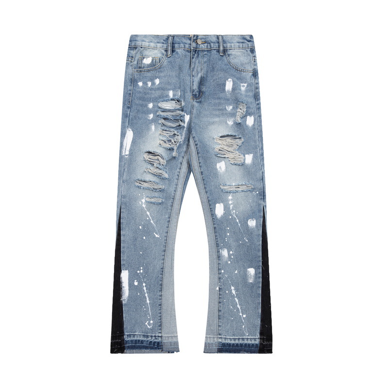 Gallery Dept American Retro Distressed Washed Stylish Handsome Draped Wide-Leg Jeans Street Style