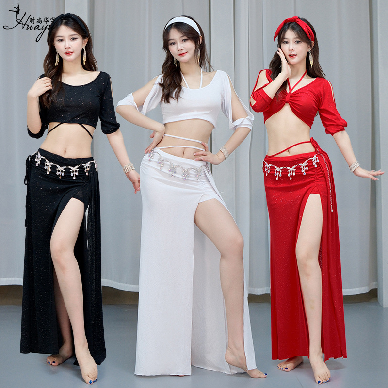 Huayu Belly Dance Practice Clothes 2025 Autumn and Winter New Sexy Oriental Dance Clothes Long Skirt Suit Performance Clothes