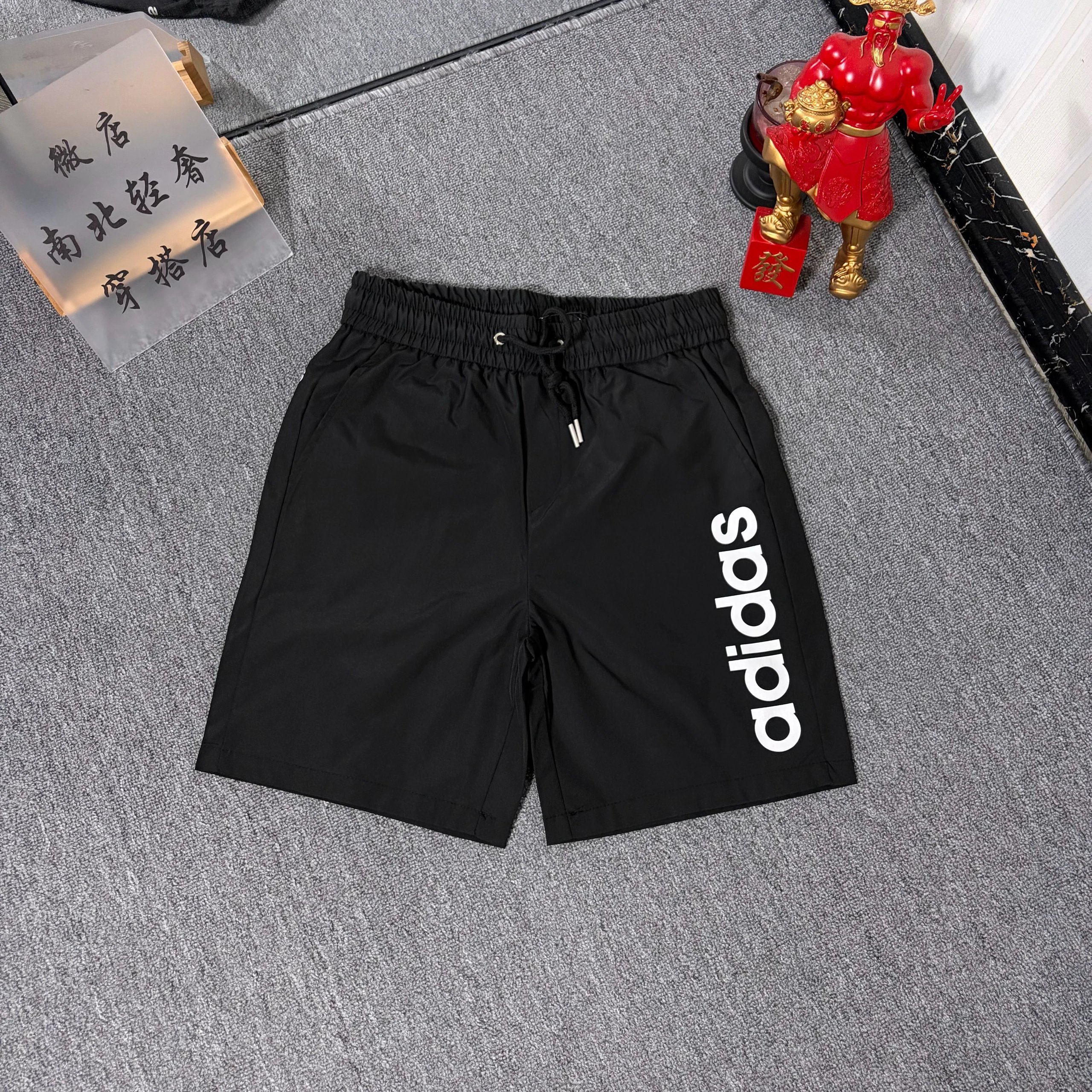 【现货】阿迪达斯高版本经典款印花adidas字母速干短裤 百搭休闲情侣款男女同款五分沙滩裤 三标齐全 不卡揽收