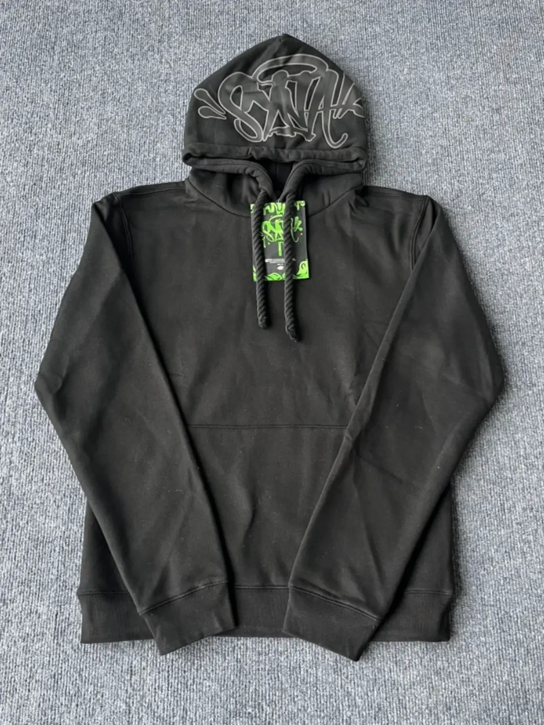 Synaword Printed Trendy Brand Plush Hoodie Hoodie Set Hip hop Sports Hoodie Set