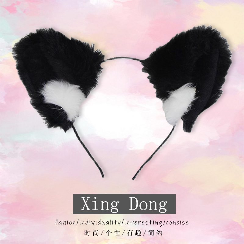 2022 New Tide Net red hair hoop cat Fox ear headdress photo cat maid head hoop beast ear hairpin hairpin hairpin
