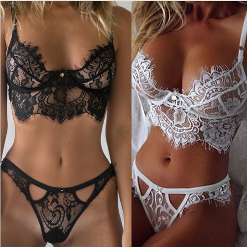 Foreign trade Europe and the United States sexy underwear lace sexy women's bikini perspective split three-point temptation suit generation