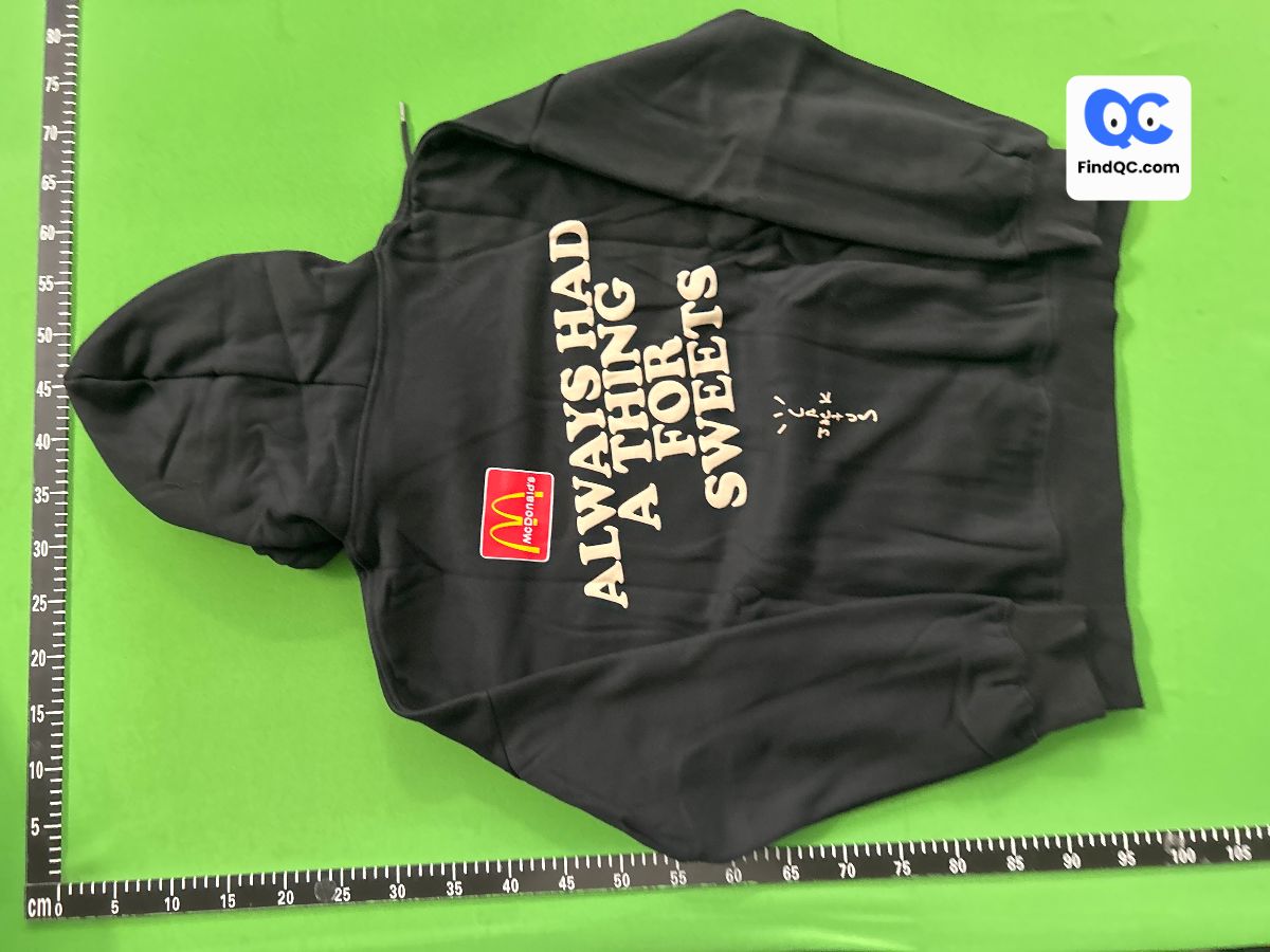 Travis Scott X Mcdonald's 3D Foam Print Unisex Loose Fit Fleece Hoodie Trendy QC
