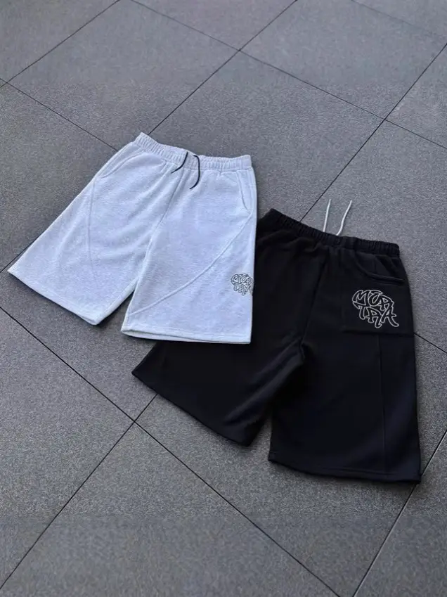 European and American Cross-Border Five-Point Pants Sweatpants for Men and Women Casual High Street American Retro Hip-Hop Loose Trendy Brand Shorts Cotton