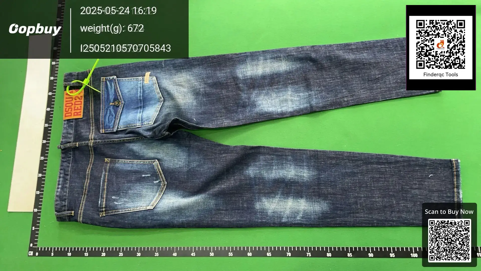 Stylish Flap Pocket pants Niche Classy D2 Denim Men's Dsq2 Elastic silm pants 25 Trendy All Year Round Dark Indigo
