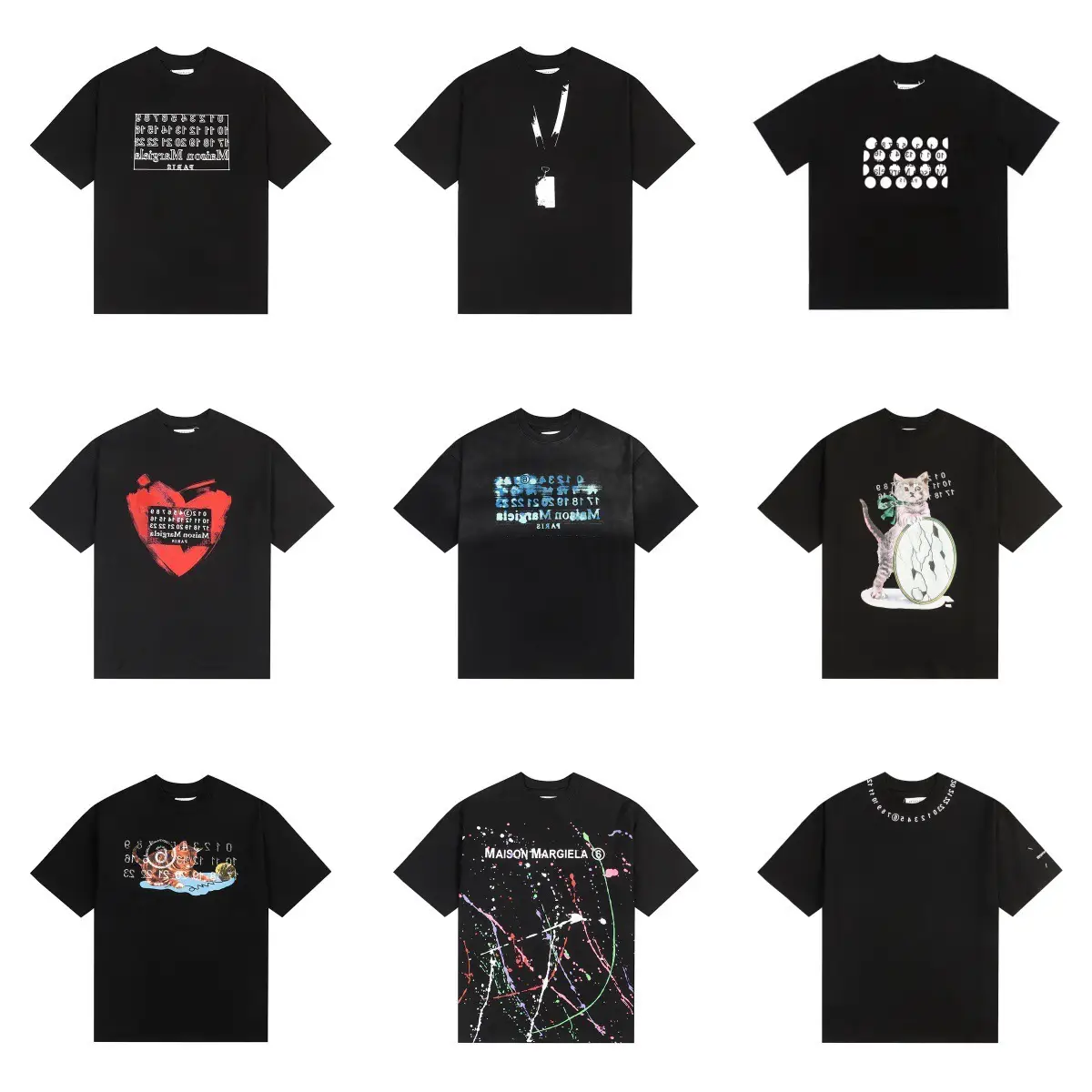 2024 New Summer European and American Trendy Brand Men's and Women's Couple Wear Large Size Loose Pullover Short-Sleeved T-Shirts