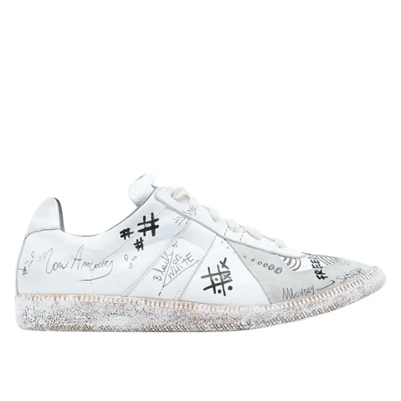 In-Stock Casual Shoes 2025 New Mm6 Training Shoes Men's White Shoes Women's Sneakers Retro Running Shoes Unisex