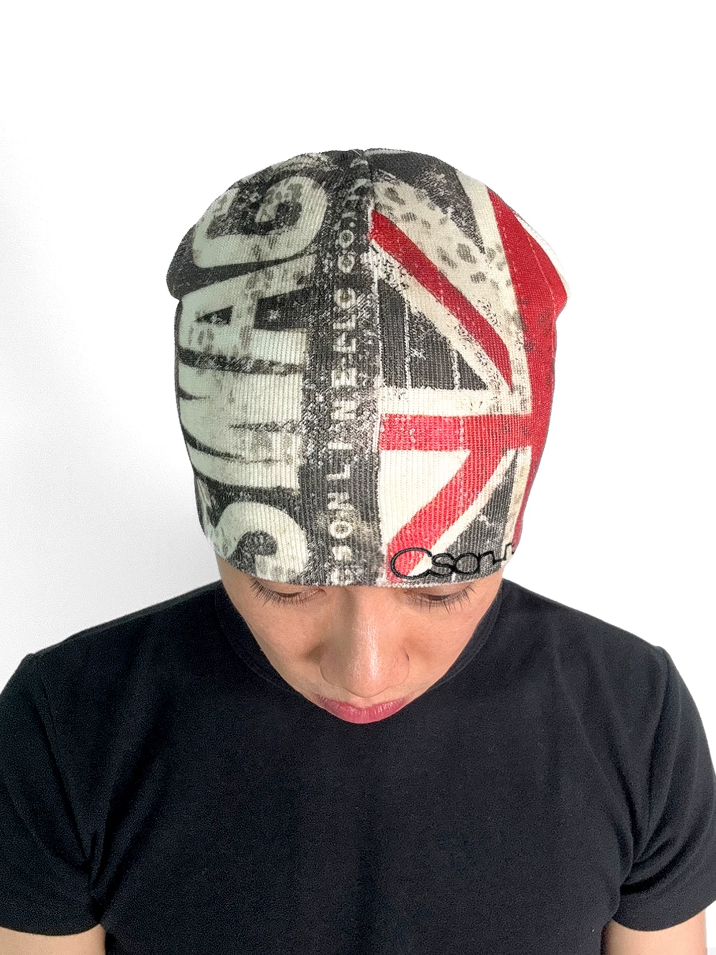 Csonlinellc Swaguk Star and Flag Print Vintage Knit Beanie Unisex Embroidered Hip Hop Hat 1of1