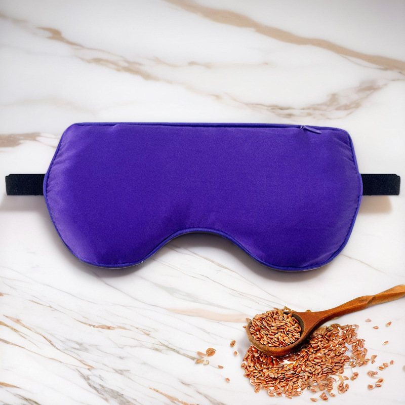 Cross-Border Hot-Selling Silk Eye Mask with Lavender Filling, Pvc Ice Pack for Cold Compress, Yoga Microwave-Heatable Eye Mask