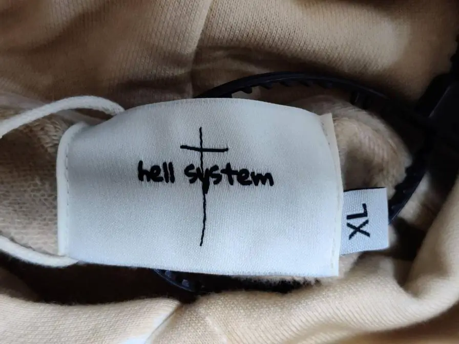 Hell System Official Dirty Dyeing Series Handmade Custom Washed Damaged Loose Hoodies for Men and Women