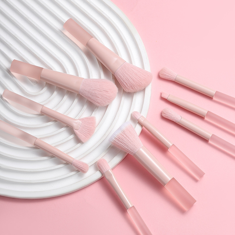 10 Mini Peach Half Sugar Makeup Brush suit Cangzhou Beginner Blush Brush Powder Portable Beauty Tools