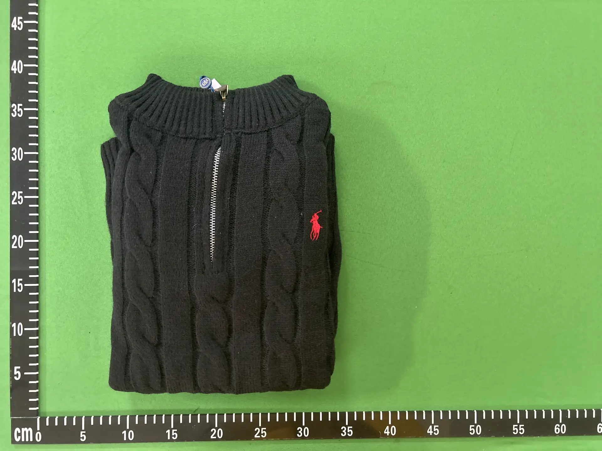 Polo Ralph Lauren Cable Knit Half Zip Sweater Black