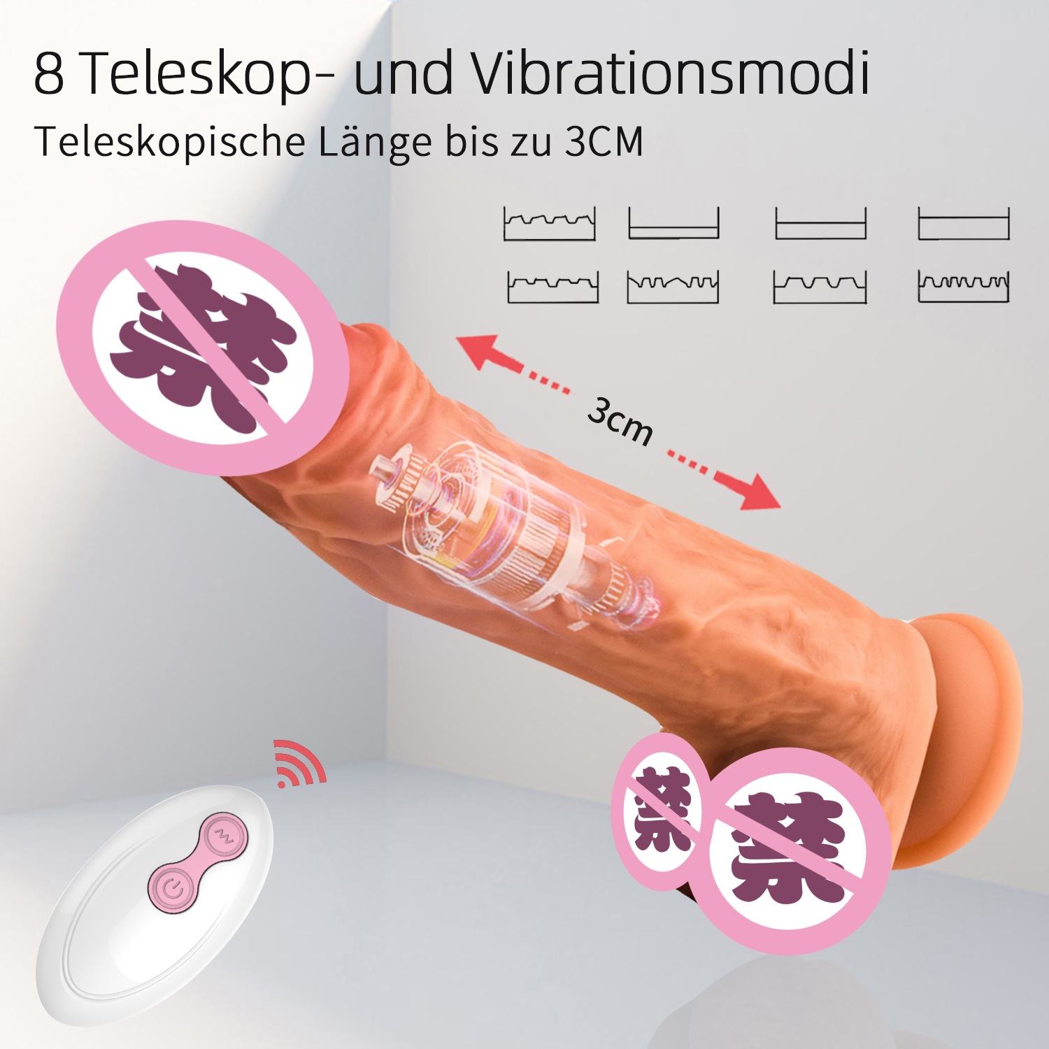 Women's hard men's telescopic vibration heating remote control dildo massage masturbation plug sex tool orgasm sex toys