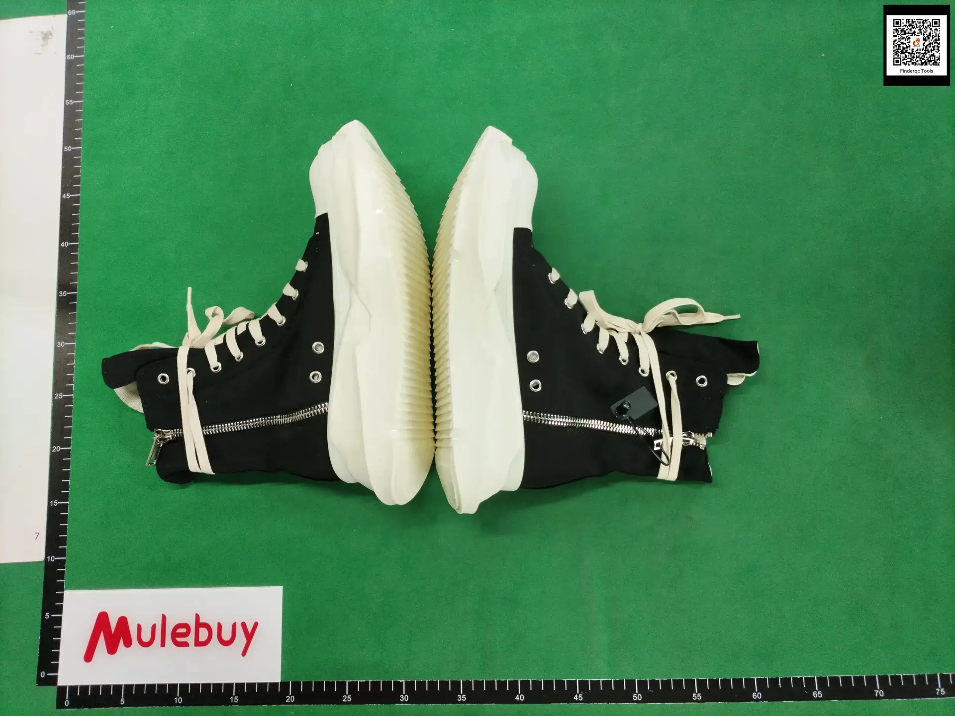 Rick Owens Black Canvas High-Top Sneakers
