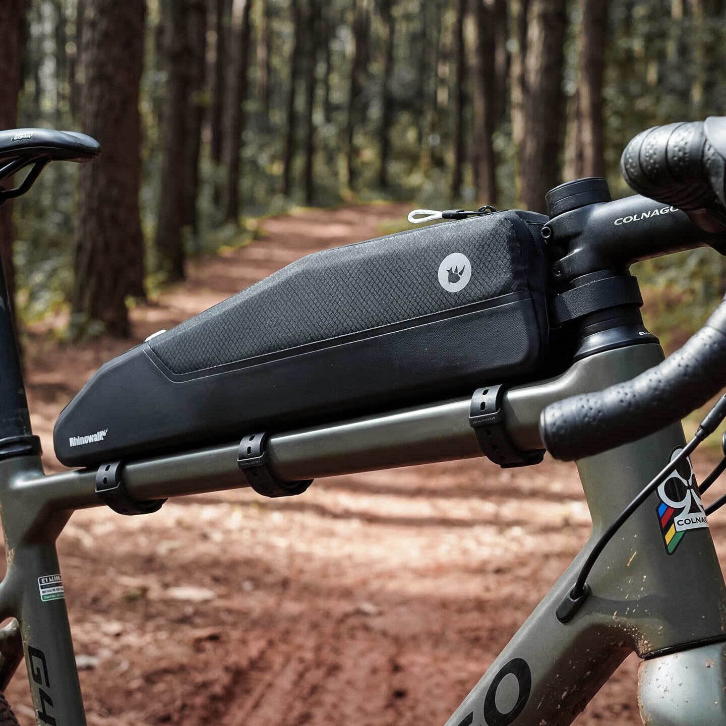 Rhinowalk Bicycle Bag, Front Frame Bag, Upper Tube Bag, Cycling Storage Bag, Large Capacity Waterproof Bag