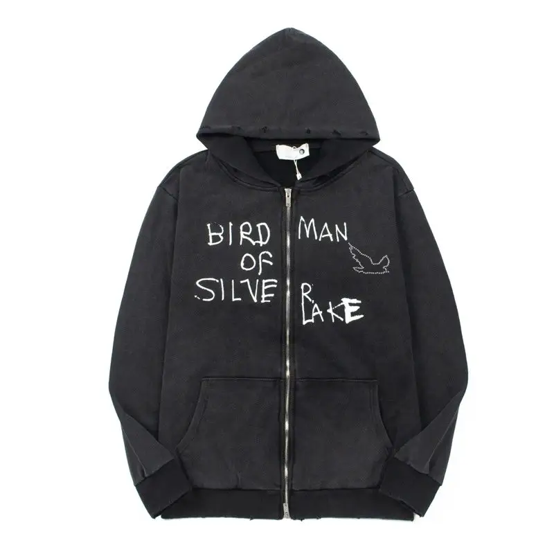 Bird Man Of Silver Lake Zip Hoodie