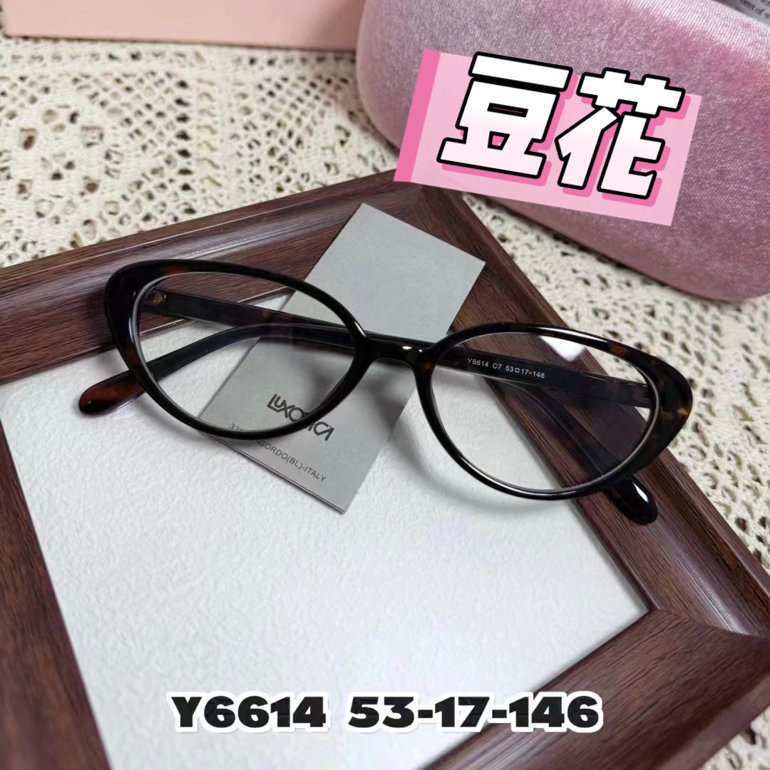 Fake Same Style Tr90 Korean Version Cat-Eye 53 Women's Round Face Internet Celebrity Fashion Ins Style Y6614 Personalized Street Style Eyeglass Frame