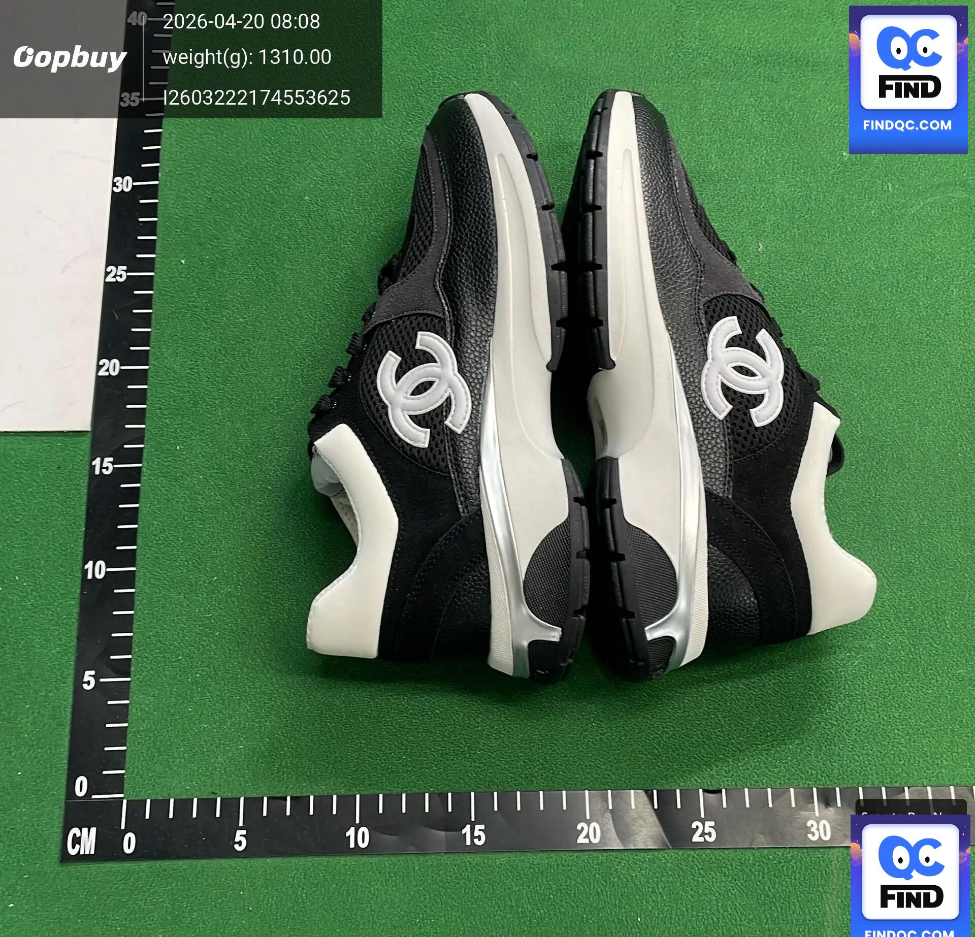 Chanel sneakers black white QC