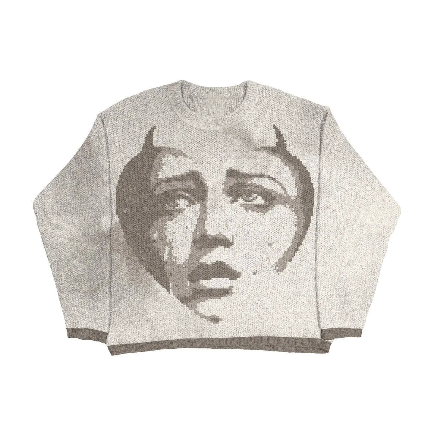 2026 European and American Amazon Autumn and Winter Pullover Sweaters for Men and Women Couples, Fashionable and Unique Jacquard Knit Tops Wholesale