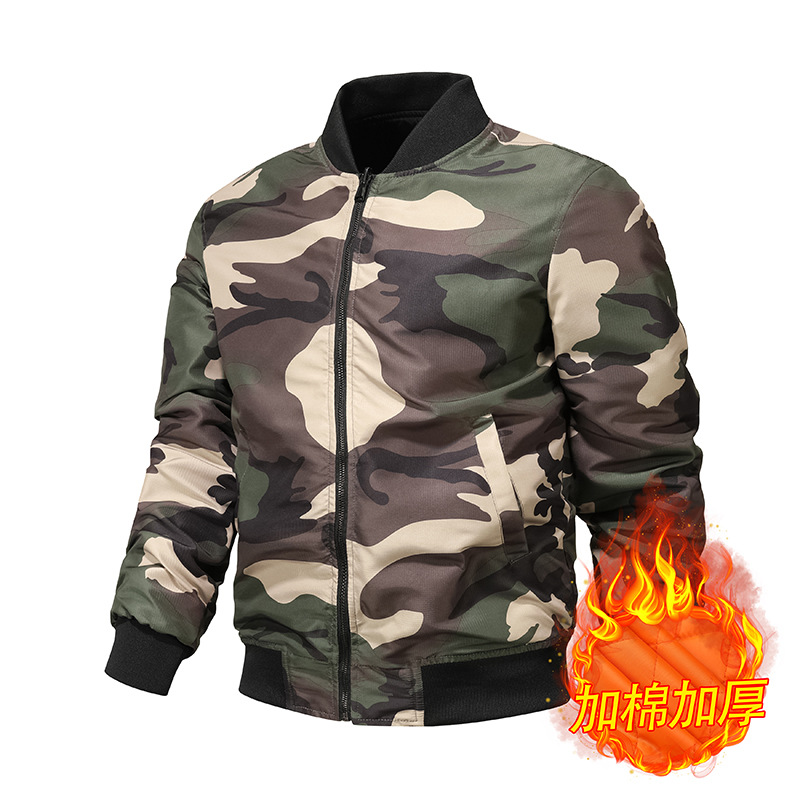 Thickened Reversible Jacket American Retro Trendy Brand Foreign Trade Pilot Jacket Amazon Casual Baseball Jacket