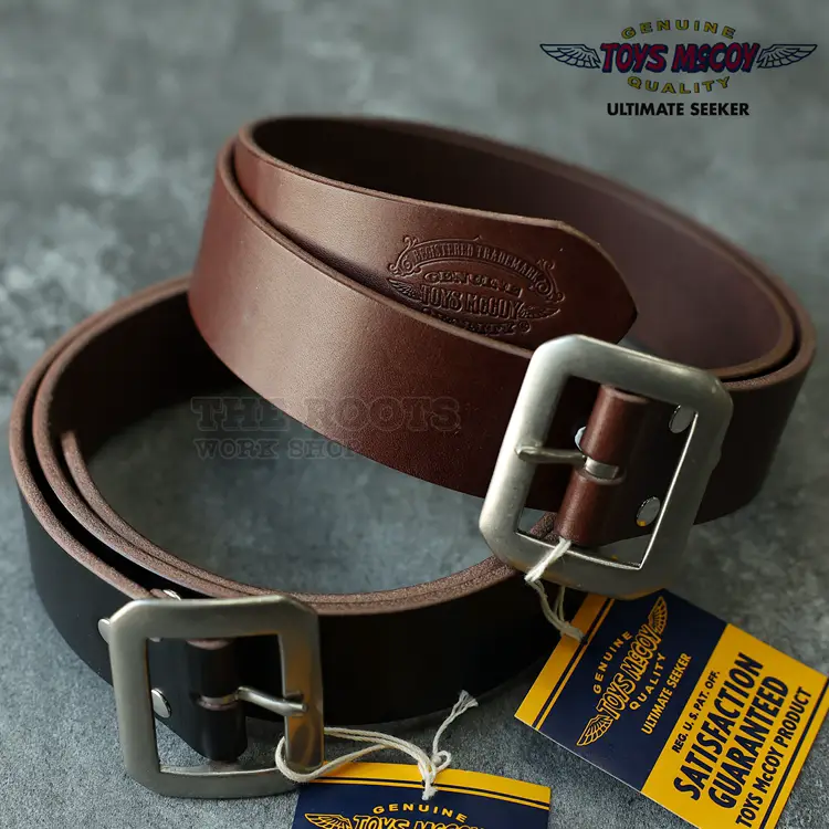 Japanese-Made Toys Mccoy Pure Vegetable Tanned Tea Core Cowhide Garrison Belt Belt