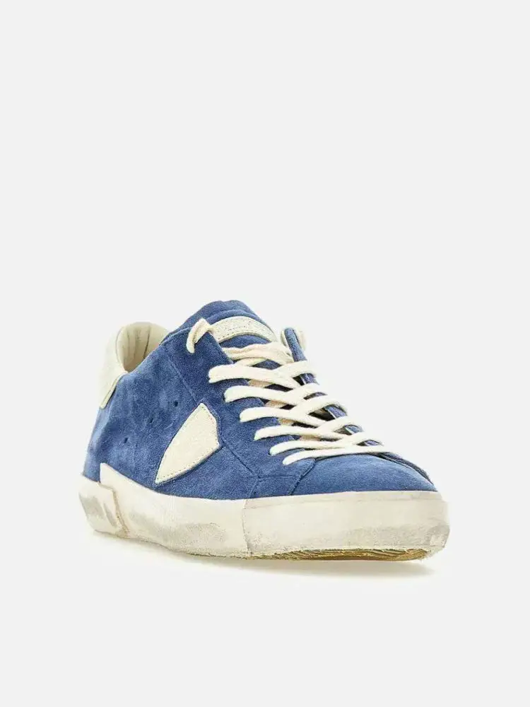 Philippe Model Paris Dirty Shoes Little Dirty Shoes Blue Distressed Sneakers Men's Shoes Women's Shoes Casual Shoes