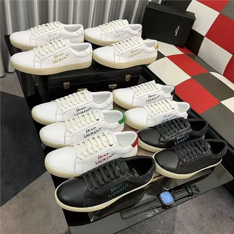 2023 New Style First Layer Cowhide Trendy Low-Top Youth Fashion Sneakers Candy Color Black and White Summer High School Entrance Exam Slp Shoes