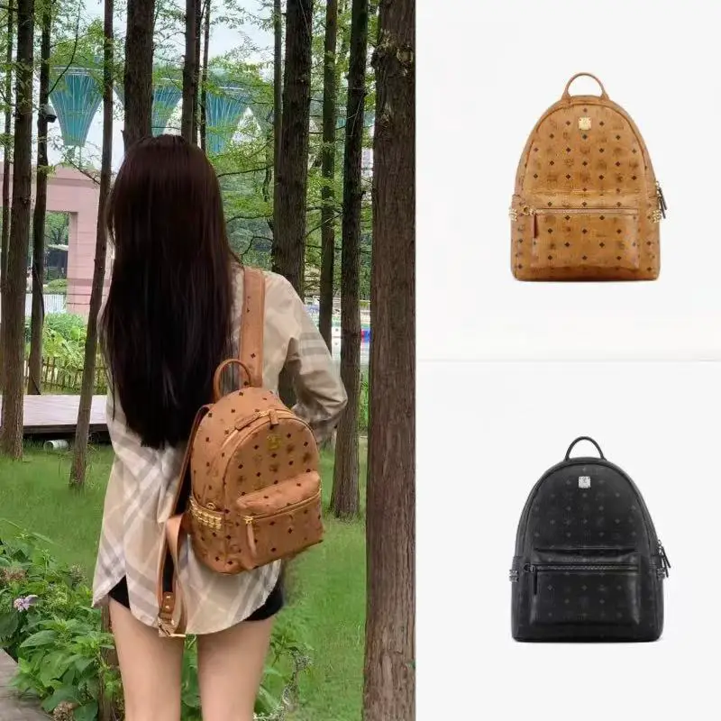 New Mc Backpack for Men and Women, Backpack, School Bag, Side Rivet Computer Bag, Large Capacity Travel Bag, Mommy Bag, Versatile