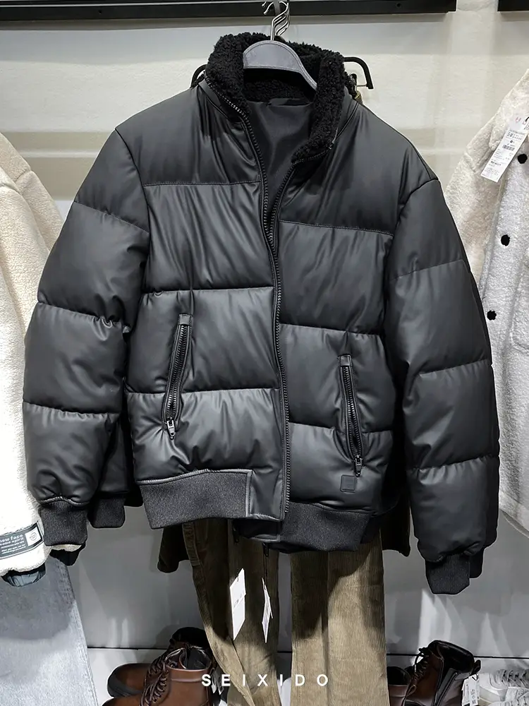 Cabinet 799! New Autumn and Winter Men's Quilted Cotton Jacket, Casual and Simple, with Fur Collar, Warm and Thick Coat 8281321