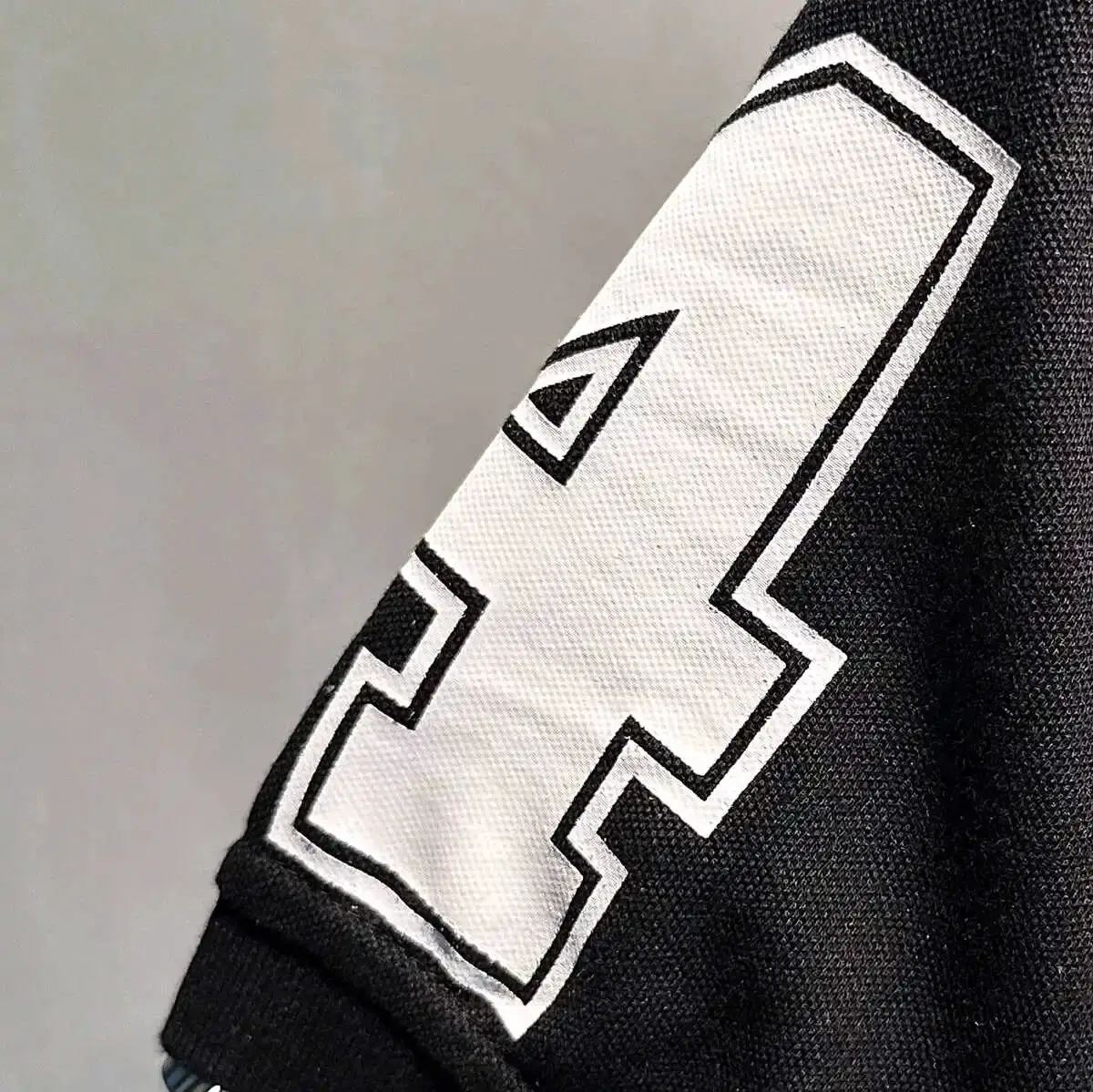 European and American Trendy Brand Embroidered Five-Pointed Star Short-Sleeved Trendy Polo Shirt Men's Clothing Number 47 Printed Lapel Casual Half-Sleeve