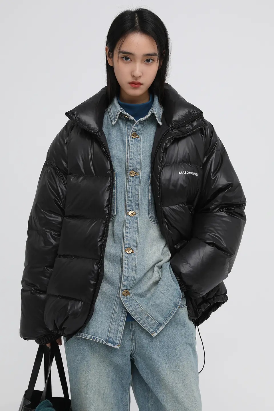 Masonprince Winter New arrival Trendy Stand Collar Down/Cotton Clothing for Men Loose Casual thickened Couple Outwear