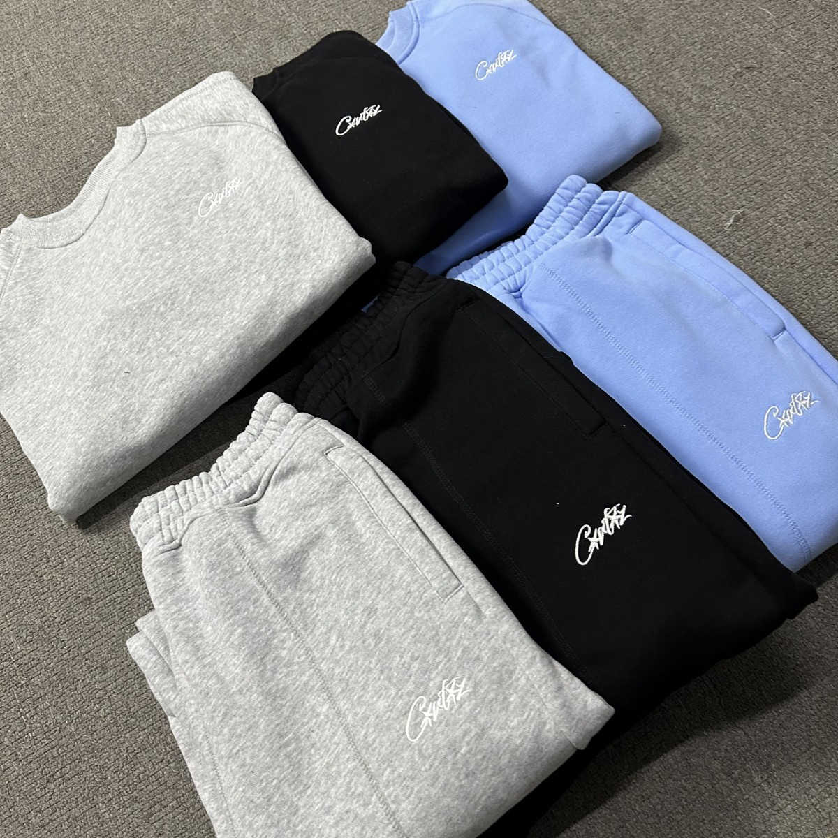 Samsung Embroidered Lettering, Visible Stitching, Crew Neck Sweatshirt, Long Sleeve, Hip-Hop Pullover, Autumn and Winter Top, Trendy